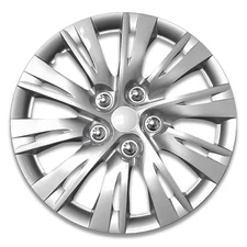 15 Inch Silver Alloy Wheel Covers Set of 4 Universal Fit for Most Cars