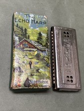 Vintage M. HONER The ECHO Harp HARMONICA 54/64 2 Key C/G 2 Sided w/ ORIGINAL Box