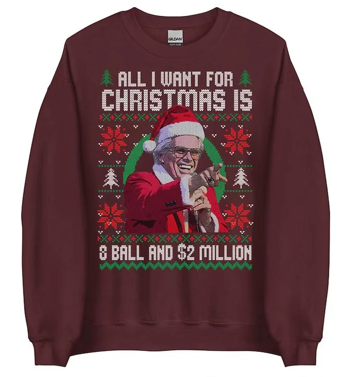 Baby Billy All I Want For Christmas Is A 8-Ball And 2 Million Ugly Sweatshirt - Image 4 of 4