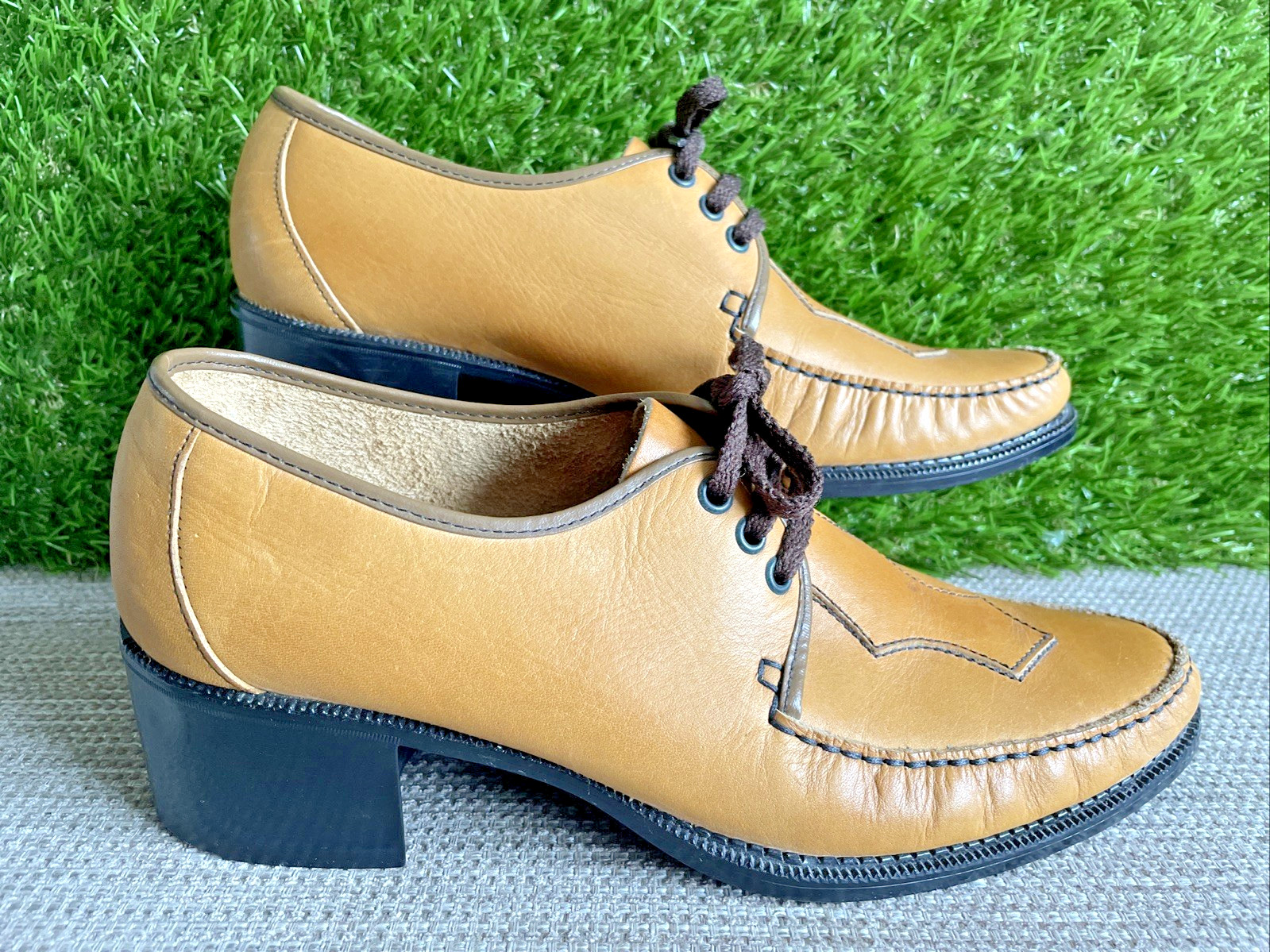 Zapato Mocasín Dubarry Apache Tacón Marrón Tostado Hecho a Mano Cuero Reino Unido Talla 9.5
