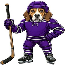 30 Custom Simple Purple Hockey Art Personalized Address Labels