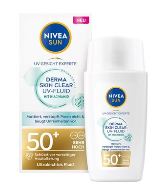 NIVEA SUN UV Face Derma Skin Clear UV-Fluid LSF 50+ 40ml