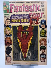 Fantastic Four 54 Marvel 1966 Gvg- Stan Lee Jack Kirby 3rd Black Panther Key Fantastic Four 54 Marvel 1966 Gvg- Stan Lee Jack Kirby 3rd Black Panther Key