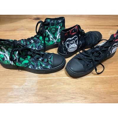RAAD Shop Mens Gorilla Graphic High Top Sneakers Bundle Size 12 Green Black 2pk