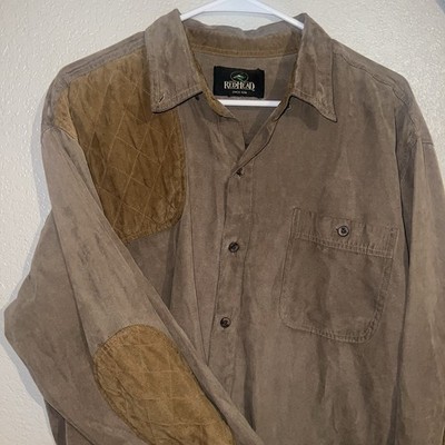 RedHead Green Long Sleeve Men's Med Shooting Shirt Quilted Right Shoulder Elbows