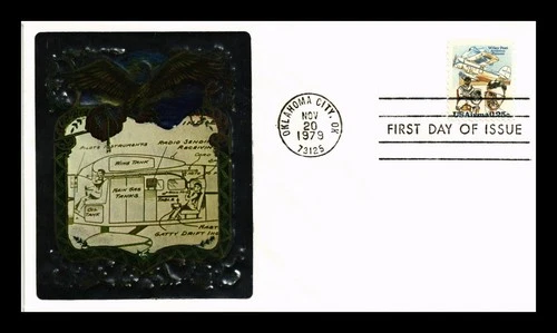 US COVER WILEY POST AVIATION PIONEER AIR MAIL FDC ROSS SILVER FOIL CACHET