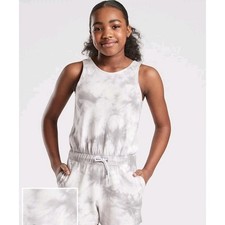 Athleta Girl Athleta Girl Havin a Great Time Romper Crystal Dye Osprey Grey XL
