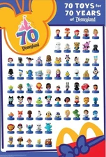 2025 MCDONALD’S DISNEYLAND 70TH ANNIVERSARY COMPLETE SET OF 70 TOYS. ALL NIP!!