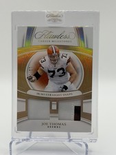 2025 Flawless Joe Thomas Career Milestones Dual Patch #12/25 CM-JTS Browns HOF