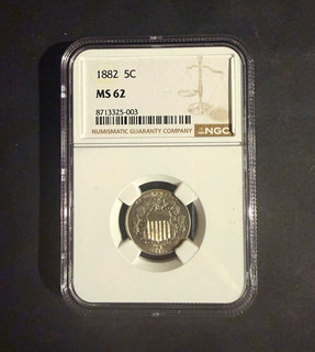 1882 Liberty Head V Nickel 5C NGC MS62 Philadelphia Business Strike