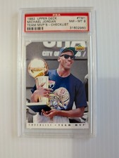 1992-93 Upper Deck Team MVP Checklist Michael Jordan MVPs #TM1 USA PSA 8