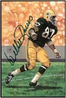 Willie Davis Autographed Goal Line Art Card Green Bay Packers PSA/DNA 107091