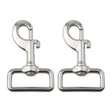 2pcs Stainless Steel Swivel Eye Bolt Snap Spring Hook for Scuba Diving Pet leash