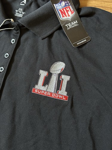 NFL New England Patriots Super Bowl LI Navy Women's Pique Polo By Antigua XXL - Picture 6 of 23