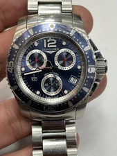 MENS LONGINES HYDRO CONQUEST L3.743.4 CHRONOGRAPH QUARTZ WATCH