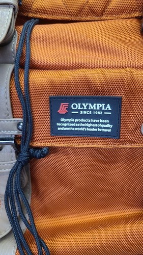 Olympia U.S.A. Hopkins 18" Carryon Laptop Backpack Bag Hiking School Orange - Picture 2 of 20