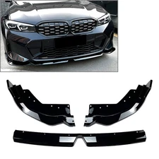 US Black Front Lower Spoiler Lip For BMW 3 Series G20 LCI M Sport 320i 2023+