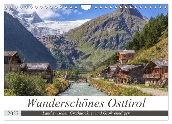 "Calendar 2027 · US Version · Beautiful East Tyrol (Wall Calendar 2027 12\" × 8\" L"-image