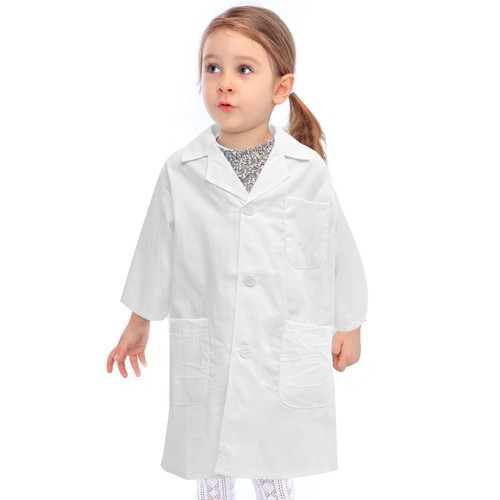 Children's Lab Coat Lovely Scientist Toddler White Coats for Kids - Picture 8 of 12