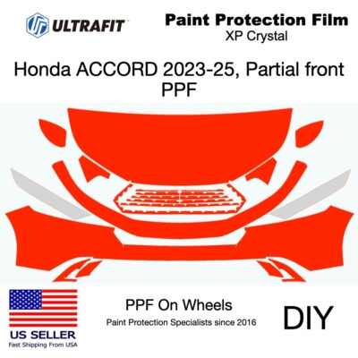 HONDA ACCORD 2023-25, Pre-Cut Kit DIY, PARTIAL FRONT, PPF Gloss