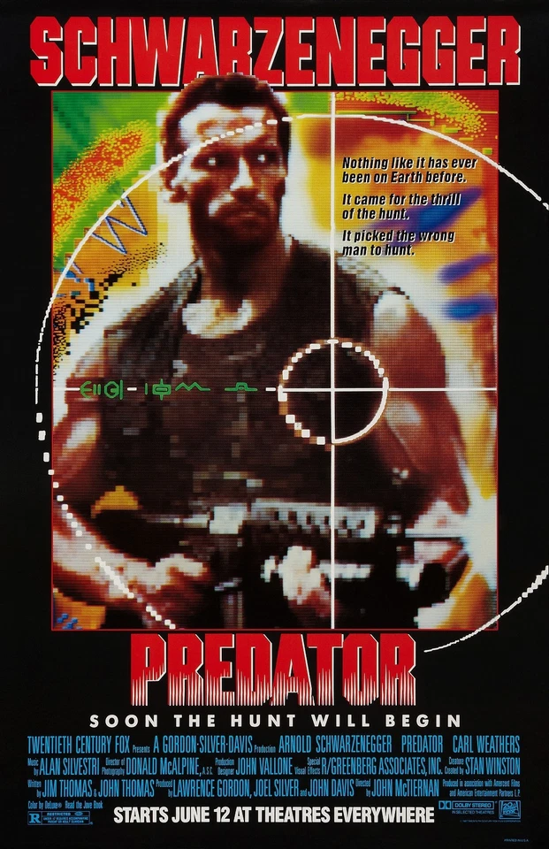 Predator movie poster : 11 x 17 inches : Arnold Schwarzenegger poster
