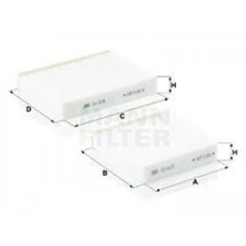 Filter, cabin air Mann filter CU21000-2 for Citroën DS3