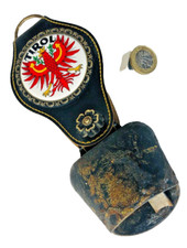 Metalware Cow Bell Cowbell Ornament Tirol Metal Vintage ra