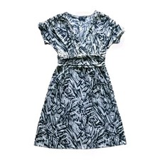 Max And Cleo Stretchy Dress With Pockets Black And Cream Machine Washable Size 6