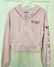 Disney Mickey  Friends Cropped Hooded Sweatshirt Girls Medium