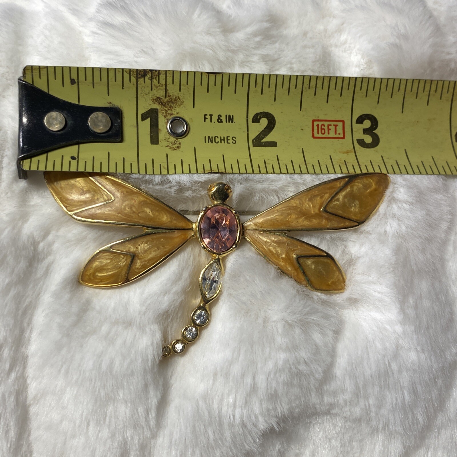 Vtg KJL Kenneth J Lane Avon Dragonfly Brooch  Mar… - image 5