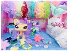 Pet Shop lps Accessories Clothes Bow Skirt 25pcs Random fit lps Cat Dog