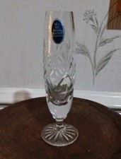  Cut Glass Crystal Bud Vase  Royal Doulton excellent condition 6" Tall 
