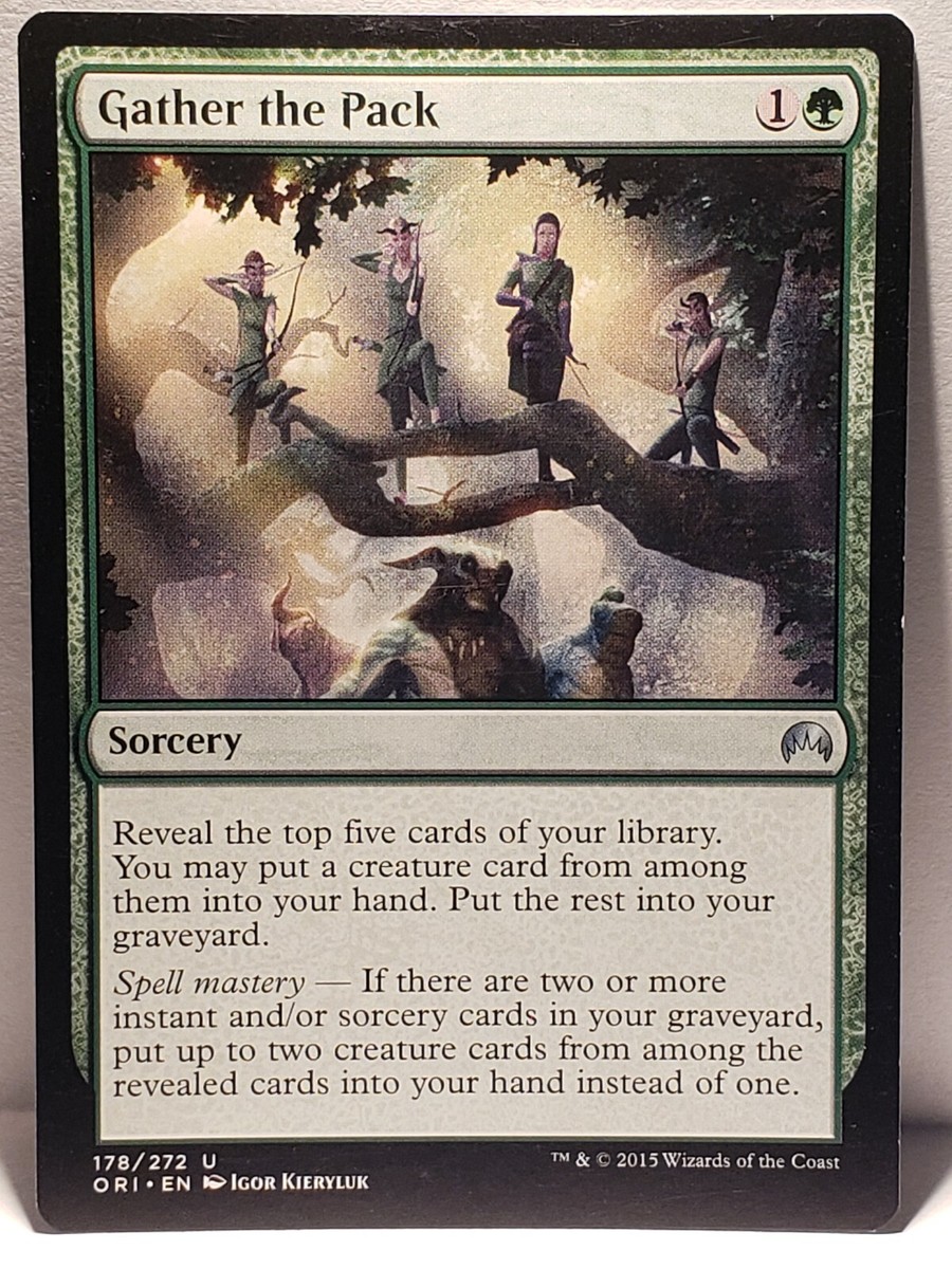 mtg origins best cards MTG Gather the Pack, Magic Origins, Uncommon LP English