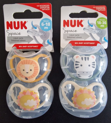 NUK Beruhigungssauger Space Größe 6-18m oder 18-36m NEU OVP