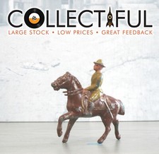 VINTAGE LEAD FIGURE - CAVALRY SOLDIER ON HORSE - BRITAINS SIZE 1237