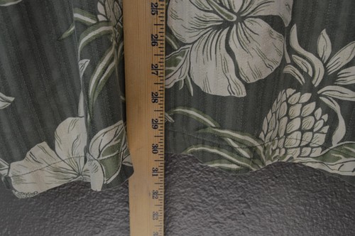 Tommy Bahama Silk Hawaiian Shirt Mens L Olive Green Pineapple All Over Print - Picture 14 of 15