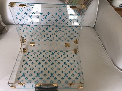 Vintage Moët Suitcase Custom Clear Acrylic LV Monogram Trunk SALE