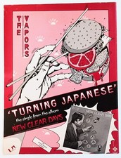 THE VAPORS~NEW CLEAR DAYS~TURNING JAPANESE~ORIG 1980 ALBUM PROMO AD POSTER PINUP