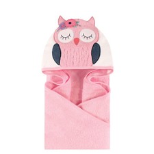 Little Treasure Cotton Animal Face Hooded Towel, Boho Chic Owl, One Size