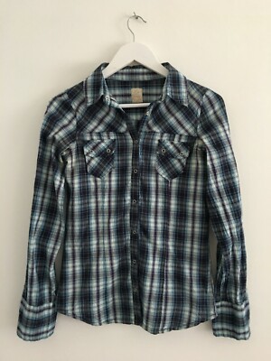 Camisa de cuadros ajustada chica Bershka ladies checkered shirt S