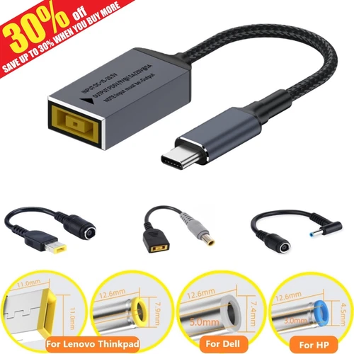 various Laptop Power Supply Charger Adapter Charging Cable converter Connector 