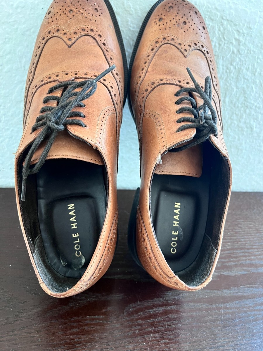 Cole Haan Men Dress Shoe Dustin Wing Tip Oxford British Tan  display picture 3