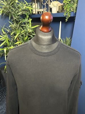 Stone Island Schwarz Pullover Herren Medium Rundhals Pulli Terrassen Freizeit