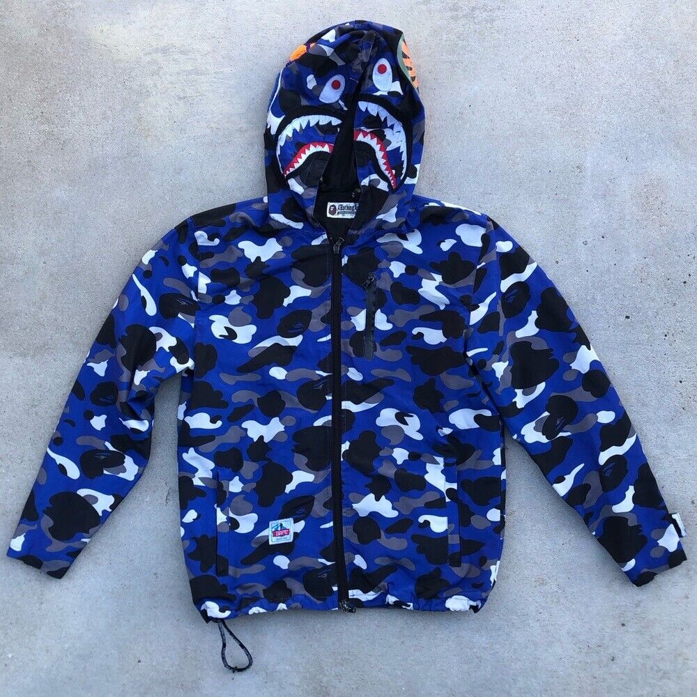 BAPE Bathing Ape Blue Camouflage Shark Hood Full-Zip BAPE Bathing Ape Blue Camouflage Shark Hood Full-Zip