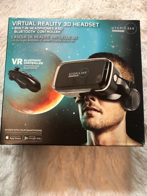 RETRAK Utopia 360 Pro Series Virtual Reality 3D Headset Universal Headphones Bluetooth