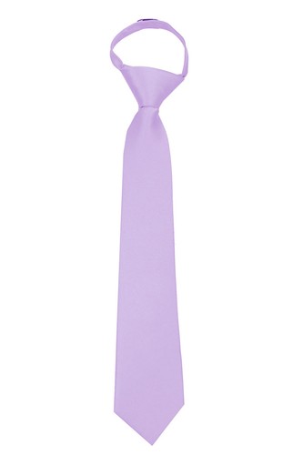 Boy's 14 inch Classic Formal Solid Zipper Necktie Formals Wedding Zipper Tie - Picture 19 of 23