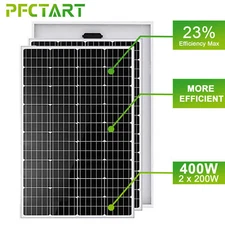 400W 12V Solar Panel Mono High Efficiency PV Module for RV Home Caravan Camping
