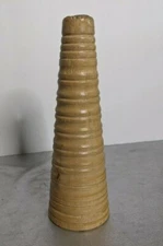 SILK THREAD BOBBIN / SPOOL. NEW ENGLAND 7-97. SOLID WOOD, CONE SHAPE