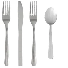 12-Place Settings Winco Windsor Dinner Set Stainless 48 pcs Flatware Silverware