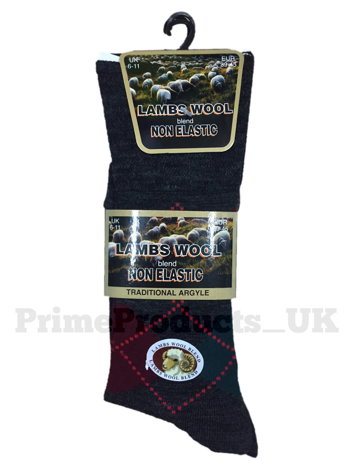 3 X Men's Quality Lambs Wool Non Elastic Socks, Diabetics UK Size 611